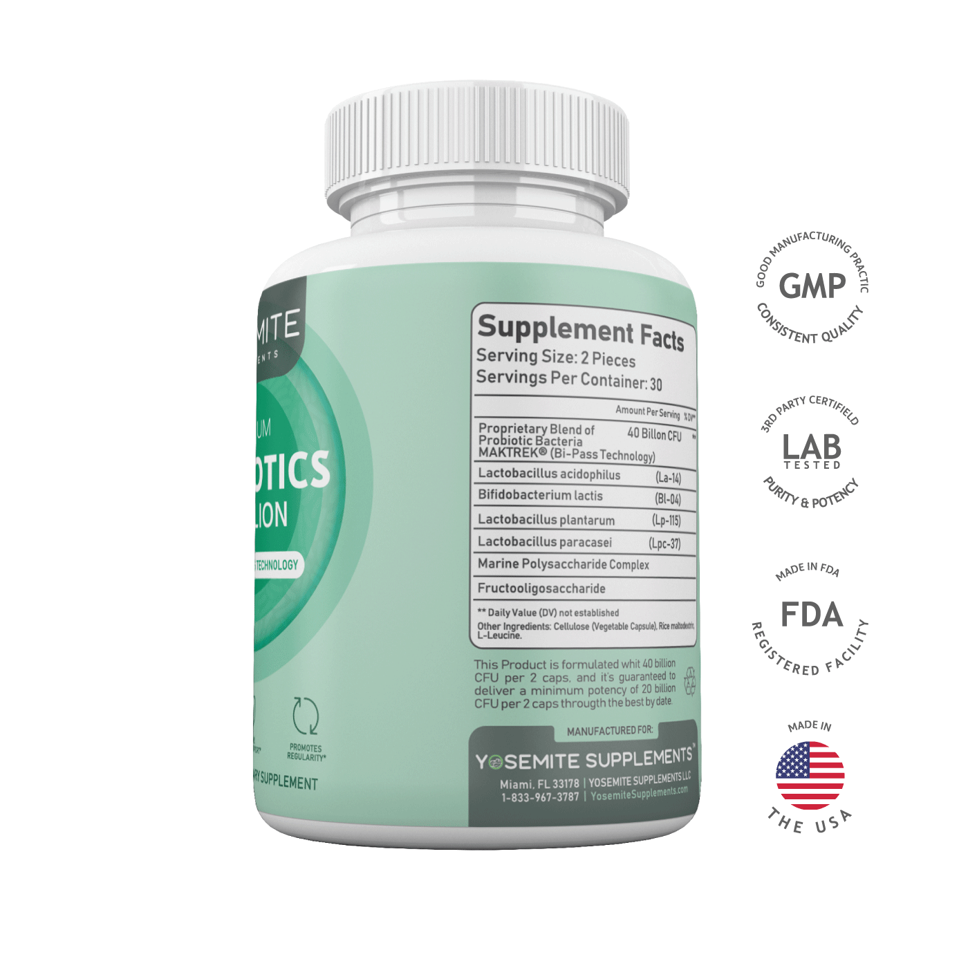 Yosemite Probiotics 40 Billions